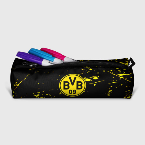 Пенал школьный 3D с принтом Borussia yellow splash, фото на моделе #1