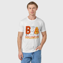 Мужская футболка хлопок Хеллоуин - праздник тыквы - фото 2