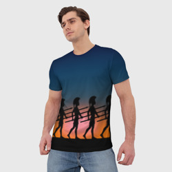 Мужская футболка 3D Греческий закат - фото 2