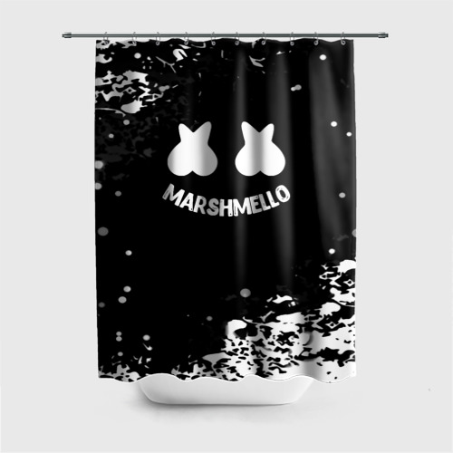 Штора 3D для ванной Marshmello splash