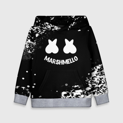 Детская толстовка 3D Marshmello splash, цвет меланж