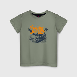 Детская футболка хлопок Авто и серферская доска
