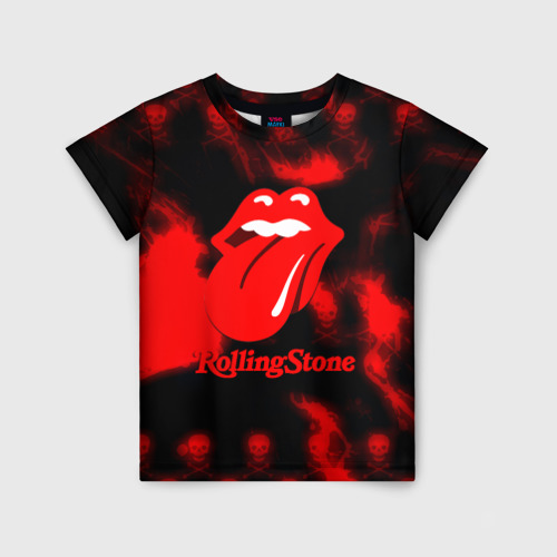 Детская футболка 3D Rolling Stone rock, цвет 3D печать