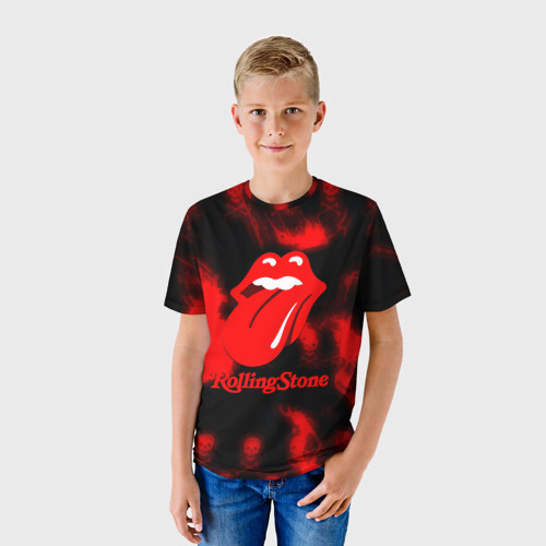 Детская футболка 3D Rolling Stone rock, цвет 3D печать - фото 3