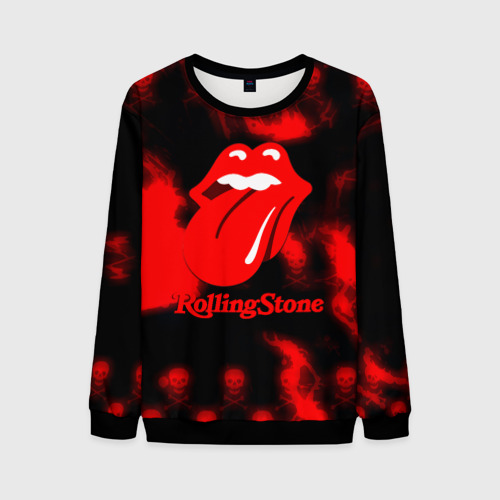 Мужской свитшот 3D Rolling Stone rock, цвет черный