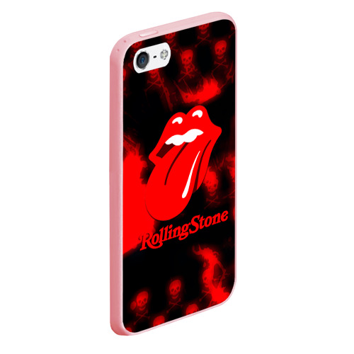 Чехол для iPhone 5/5S матовый Rolling Stone rock, цвет баблгам - фото 3