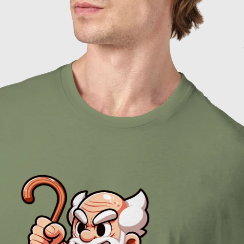 Мужская футболка хлопок с принтом Принц пенсии, фото #4