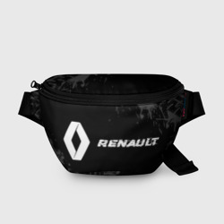 Renault speed на темном фоне со следами шин по-горизонтали – Поясная сумка 3D с принтом купить