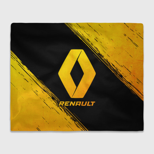Плед 3D Renault - gold gradient, цвет 3D (велсофт)
