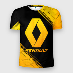 Мужская футболка 3D Slim Renault - gold gradient