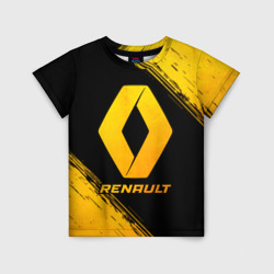 Детская футболка 3D Renault - gold gradient