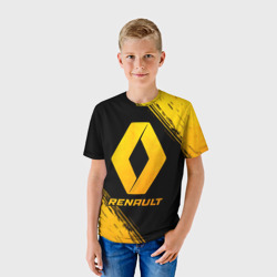 Детская футболка 3D Renault - gold gradient - фото 2