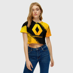 Женская футболка Crop-top 3D Renault - gold gradient - фото 2