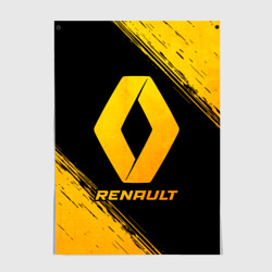 Постер Renault - gold gradient