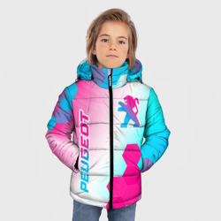 Зимняя куртка для мальчиков 3D Peugeot neon gradient style вертикально - фото 2