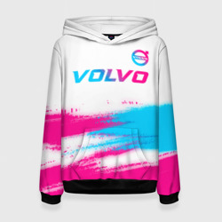 Женская толстовка 3D Volvo neon gradient style посередине