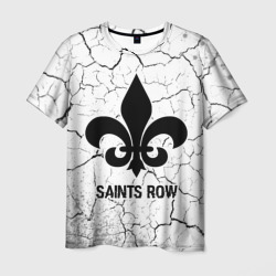 Мужская футболка 3D Saints Row glitch на светлом фоне
