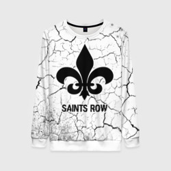 Женский свитшот 3D Saints Row glitch на светлом фоне