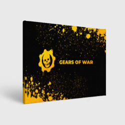 Холст прямоугольный Gears of War - gold gradient по-горизонтали