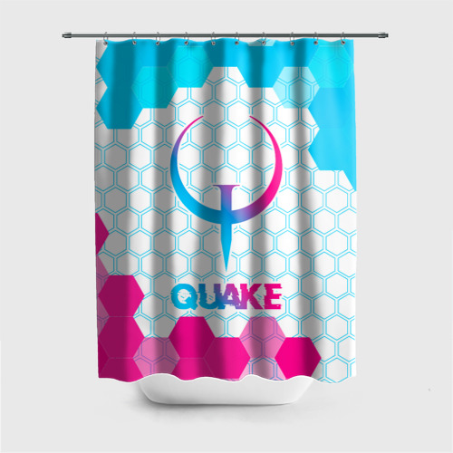 Штора 3D для ванной Quake neon gradient style