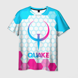 Мужская футболка 3D Quake neon gradient style