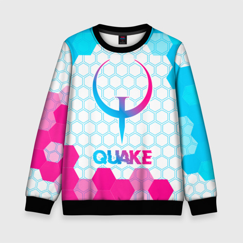 Детский свитшот 3D Quake neon gradient style, цвет 3D печать