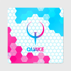 Магнит виниловый Квадрат Quake neon gradient style