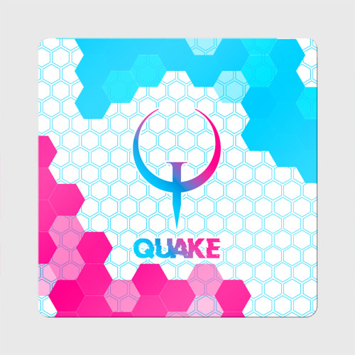 Магнит виниловый Квадрат Quake neon gradient style