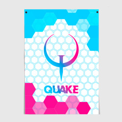 Постер Quake neon gradient style
