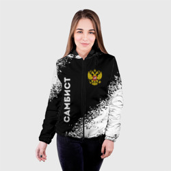 Женская куртка 3D Самбист из России и герб РФ вертикально - фото 2