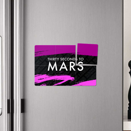 Магнитный плакат 3Х2 Thirty Seconds to Mars rock legends по-горизонтали - фото 4