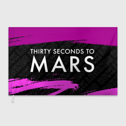 Флаг 3D Thirty Seconds to Mars rock legends по-горизонтали