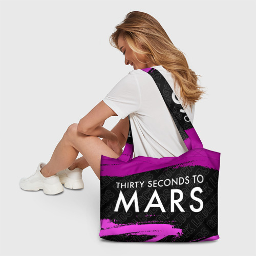 Пляжная сумка 3D Thirty Seconds to Mars rock legends по-горизонтали - фото 6