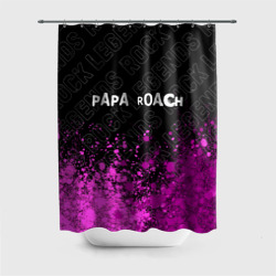 Штора 3D для ванной Papa Roach rock legends посередине