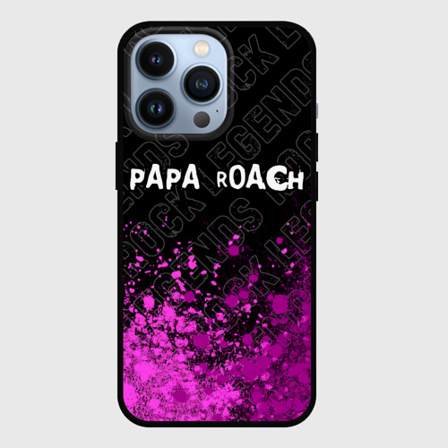 Чехол для iPhone 13 Pro с принтом Papa Roach rock legends посередине, вид спереди #2