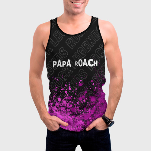 Мужская майка 3D Papa Roach rock legends посередине, цвет 3D печать - фото 3