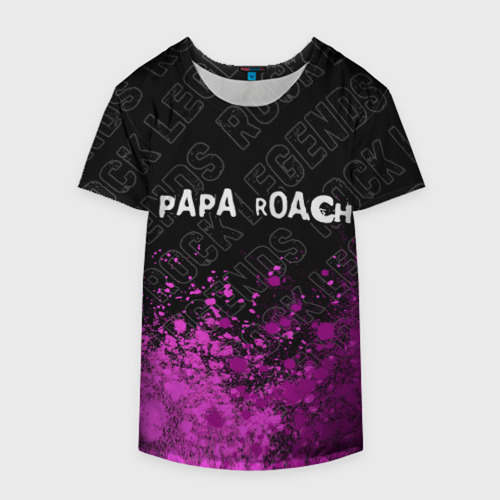 Накидка на куртку 3D Papa Roach rock legends посередине, цвет 3D печать - фото 4