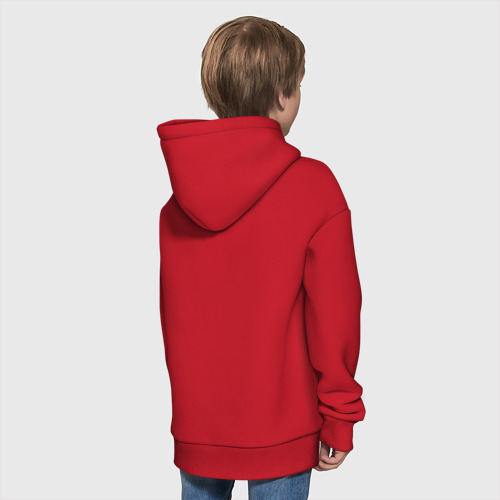 Детское худи Oversize хлопок Кардиограмма subaru  чёрный , цвет красный - фото 10