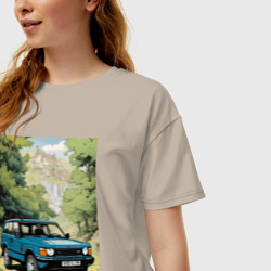 Женская футболка хлопок Oversize Land Rover - Range Rover 1998 - фото 2