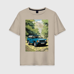 Женская футболка хлопок Oversize Land Rover - Range Rover 1998