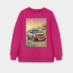 Женский свитшот oversize без начеса хлопок Land rover evoque