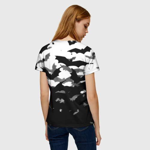 Женская футболка 3D с принтом Dragon ball Helloween bat, вид сзади #2