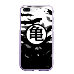 Чехол для iPhone 7Plus/8 Plus матовый Dragon Ball: Goku turtle Hermit Symbol - chinese hieroglyph with bats