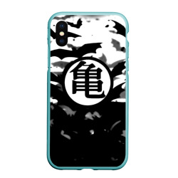 Чехол для iPhone XS Max матовый Dragon Ball: Goku turtle Hermit Symbol - chinese hieroglyph with bats