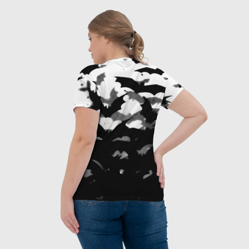 Женская футболка 3D с принтом Dragon ball Helloween bat, вид сзади #2