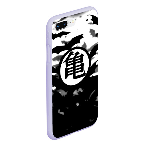 Чехол для iPhone 7Plus/8 Plus матовый Dragon Ball: Goku turtle Hermit Symbol - chinese hieroglyph with bats, цвет светло-сиреневый - фото 3