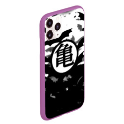 Чехол для iPhone 11 Pro Max матовый Dragon Ball: Goku turtle Hermit Symbol - chinese hieroglyph with bats - фото 2