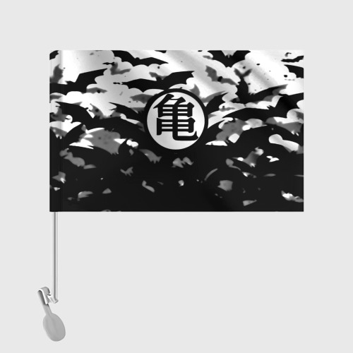Флаг для автомобиля Dragon Ball: Goku turtle Hermit Symbol - chinese hieroglyph with bats - фото 2