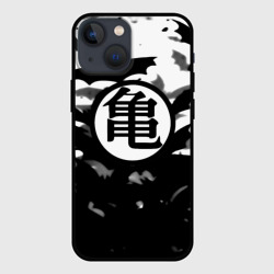 Чехол для iPhone 13 mini Dragon Ball: Goku turtle Hermit Symbol - chinese hieroglyph with bats