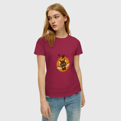 Женская футболка хлопок Милая летучая мышь - фото 2